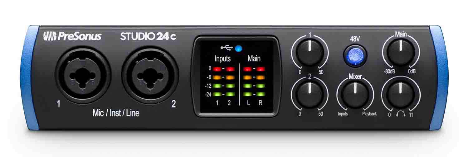 Presonus STUDIO 24C USB-C Compatible Audio Interface - Hollywood DJ