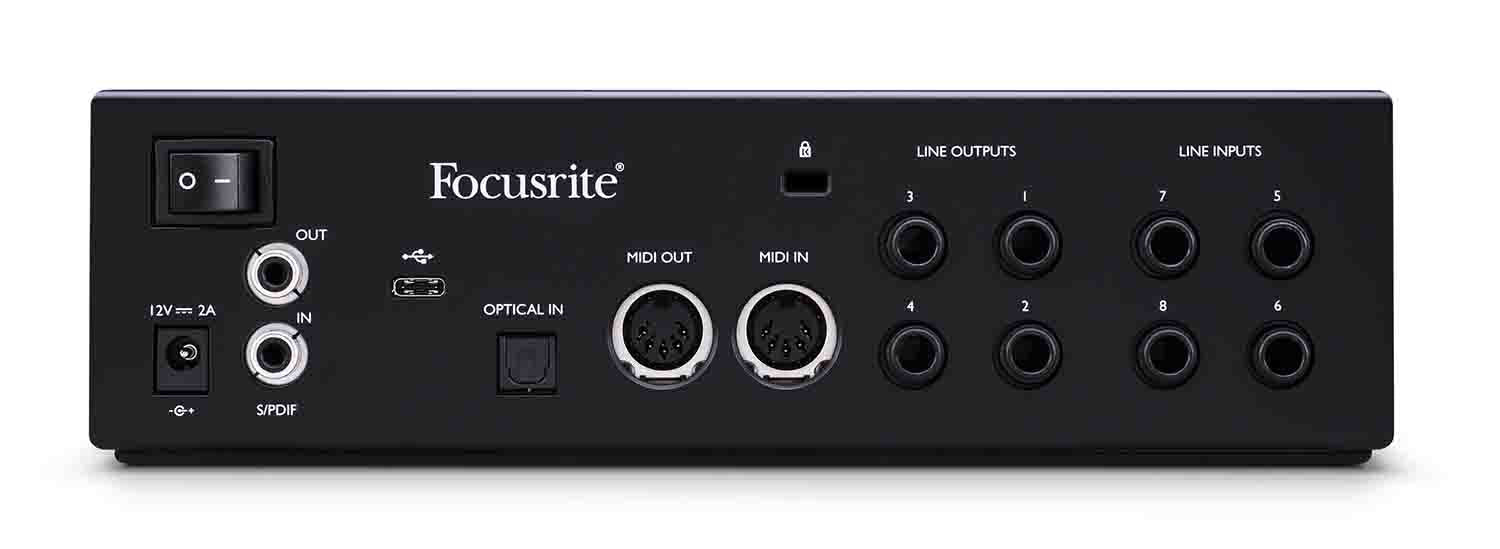 Focusrite Clarett+ 4Pre Desktop 18x8 USB Type-C Audio/MIDI Interface - Hollywood DJ