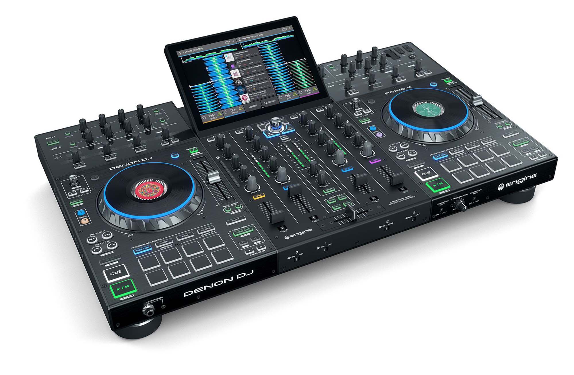 Denon DJ Prime4, 4-Deck Standalone DJ System with 10-inch Touchscreen - Hollywood DJ