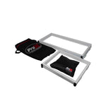 ProX XF-TTFW 6 Ft Tabletop DJ Facade White Frame with Black and White Scrims - Hollywood DJ