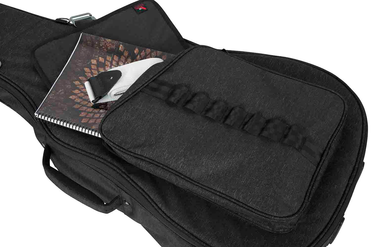Gator Cases GT-ACOUSTIC-BLK Transit Series Acoustic Guitar Gig Bag with Charcoal Exterior - Hollywood DJ