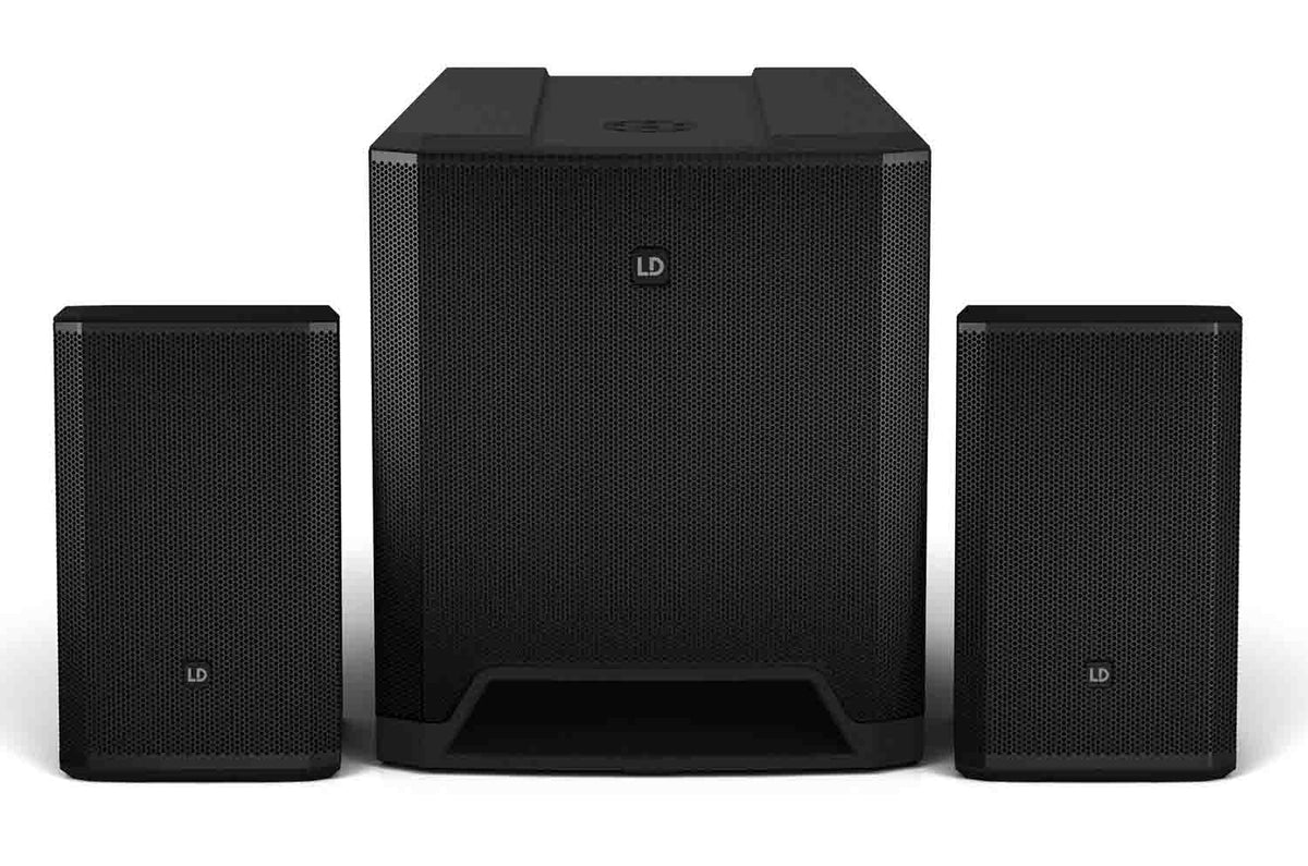 B-Stock: LD Systems DAVE 18 G4X Compact 2.1 Powered PA System with Bluetooth and Mixer - 2000W RMS by LD Systems