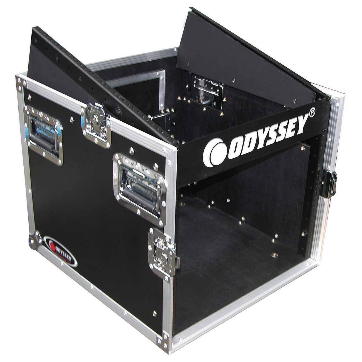 Odyssey FZ1008 10U Top Slanted 8U Vertical Pro Combo Rack - Hollywood DJ