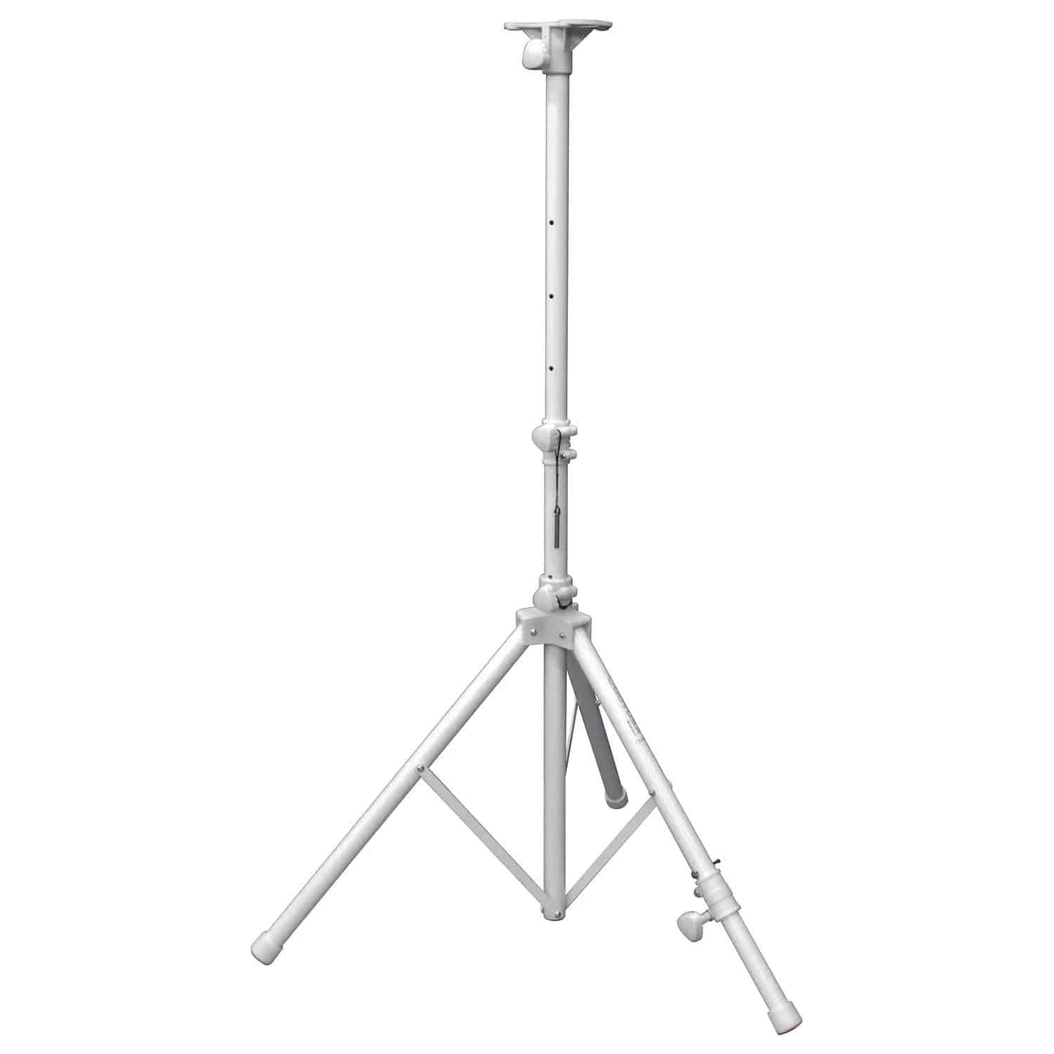 Odyssey LTS1AWHT, 6 Feet Tall White Single Adjustable Leg Tripod Stand - Hollywood DJ