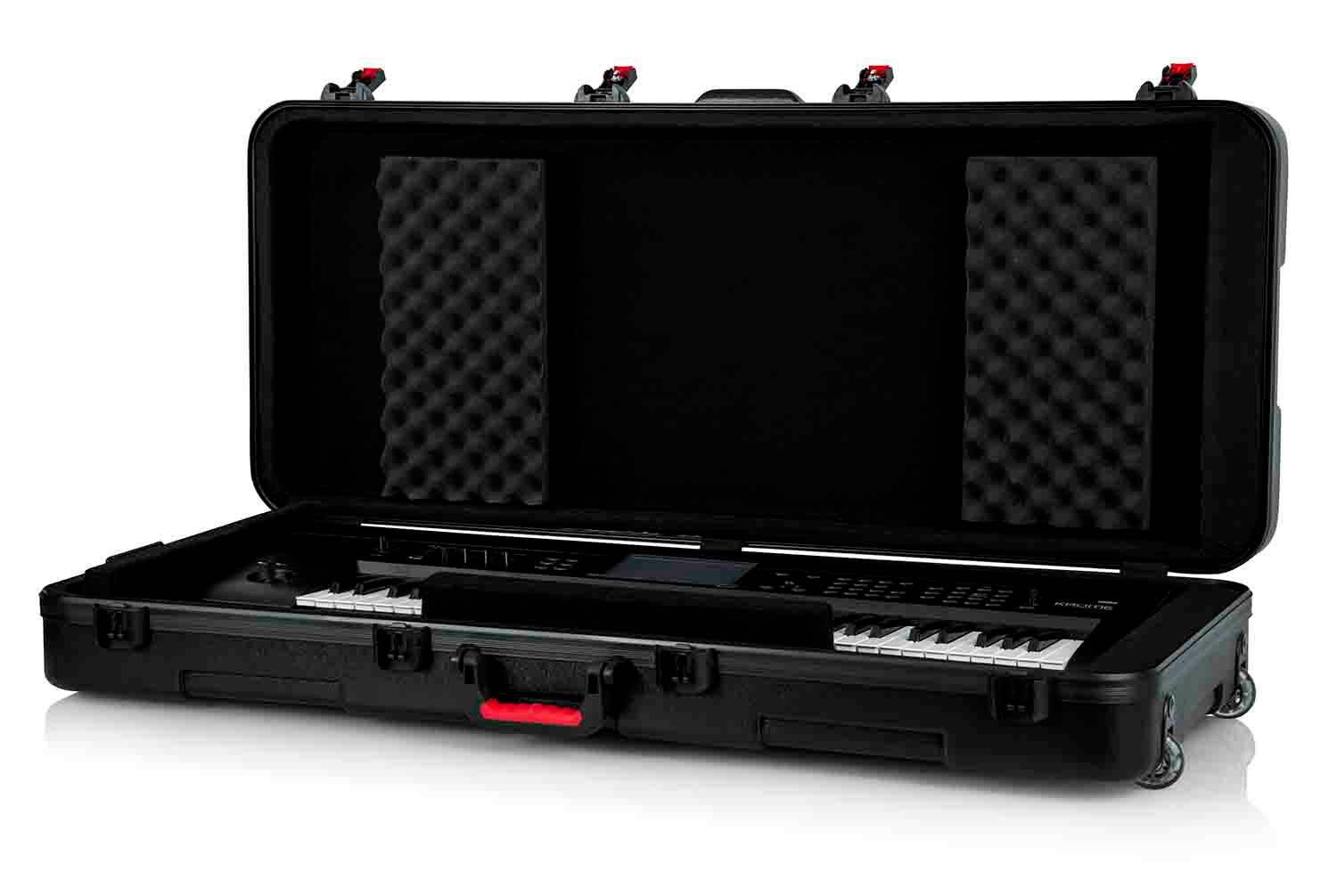 Gator Cases GTSA-KEY61 Keyboard Case for 61-note Keyboards with Wheels - Hollywood DJ