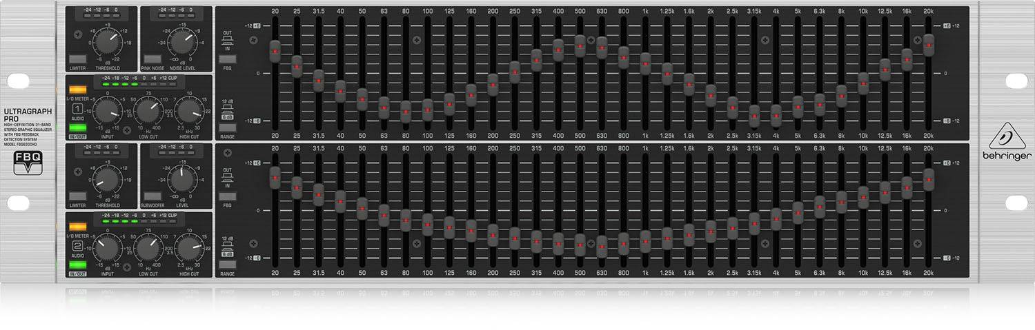 Behringer FBQ6200HD High-Definition 31-Band Stereo Graphic Equalizer with FBQ Feedback Detection System - Hollywood DJ