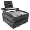 ProX XS-19MIXLTBL DJ Mixer Case, 10U Top Mount 19 Inch Slanted - Black on Black - Hollywood DJ
