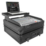 ProX XS-19MIXLTBL DJ Mixer Case, 10U Top Mount 19 Inch Slanted - Black on Black - Hollywood DJ
