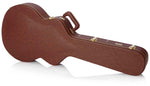 Gator Cases GW-335-BROWN Deluxe Wood Case for Semi-Hollow Guitars - Brown - Hollywood DJ