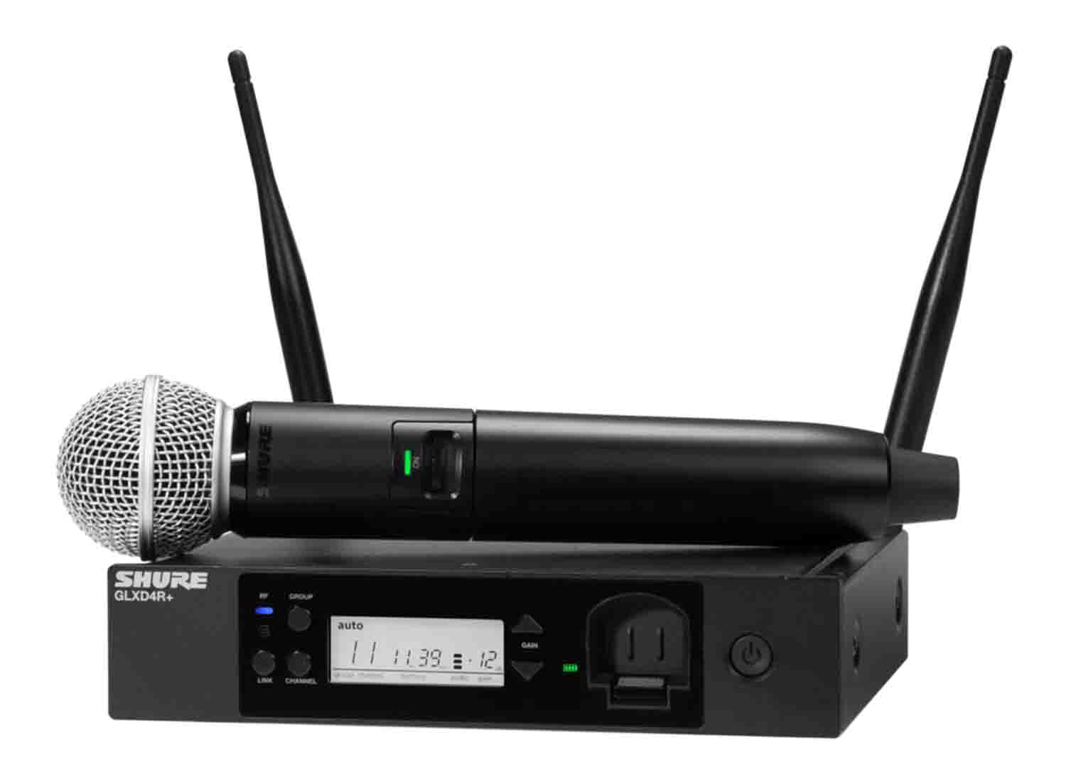 Shure GLXD24R+/SM58-Z3 Digital Wireless Rack System with SM58 Vocal Microphone - Hollywood DJ