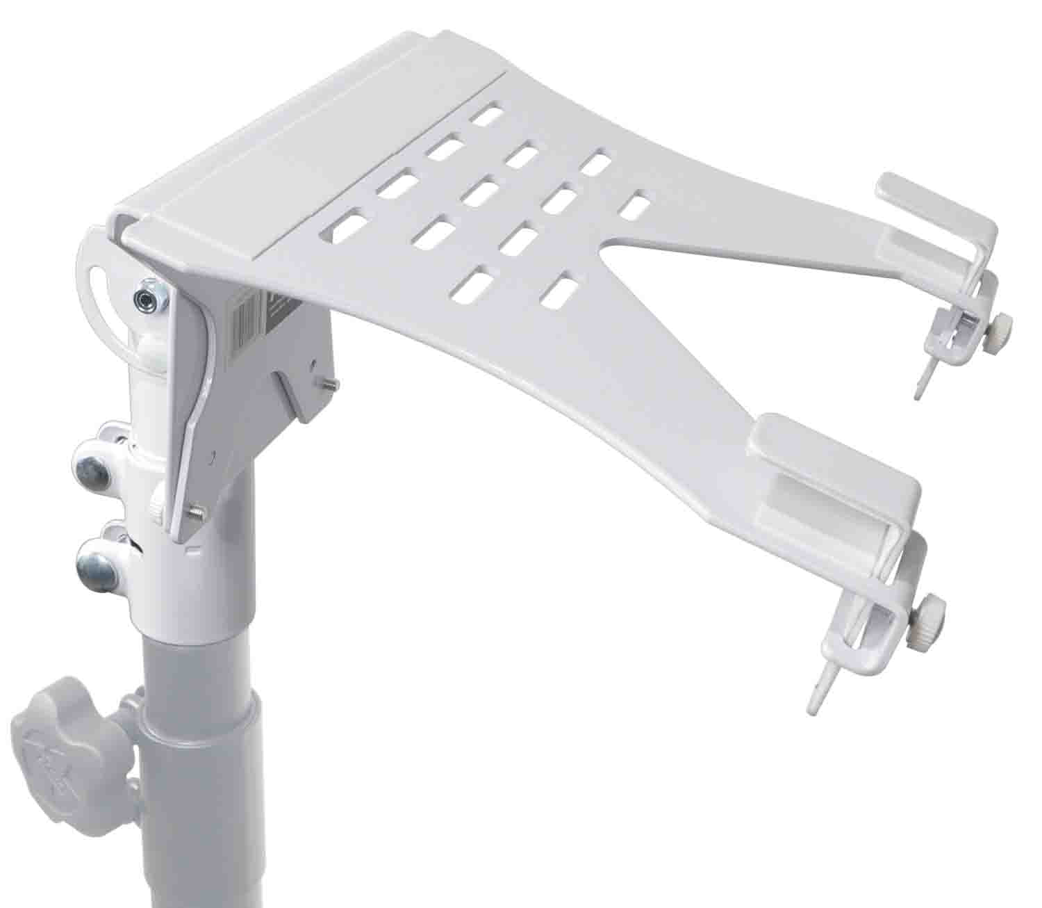 ProX X-LTF01WH Laptop Shelf Tray for Monitor VESA Arm Mount - White - Hollywood DJ