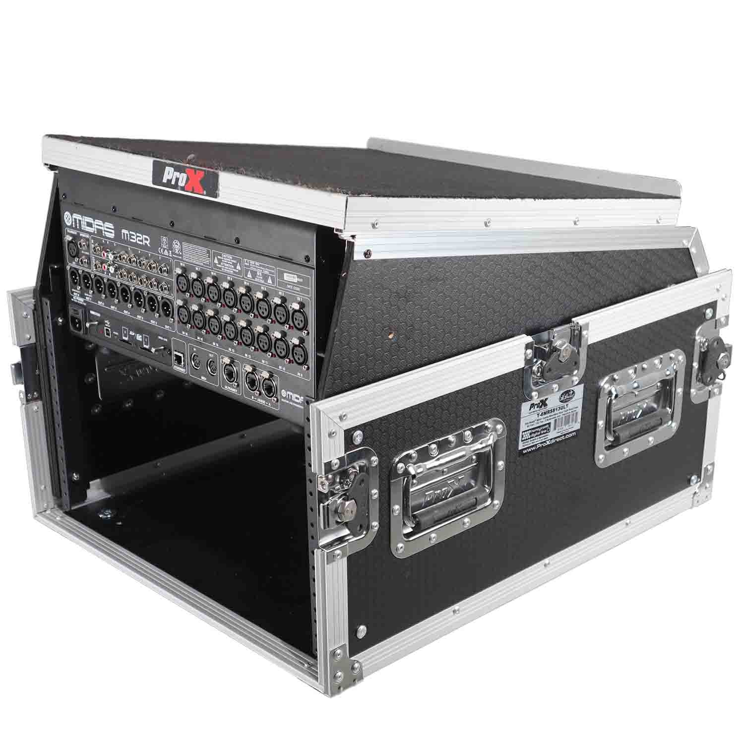 ProX T-6MRSS13ULT DJ Flight Case For 13U Top Mixer With Laptop Shelf - Hollywood DJ