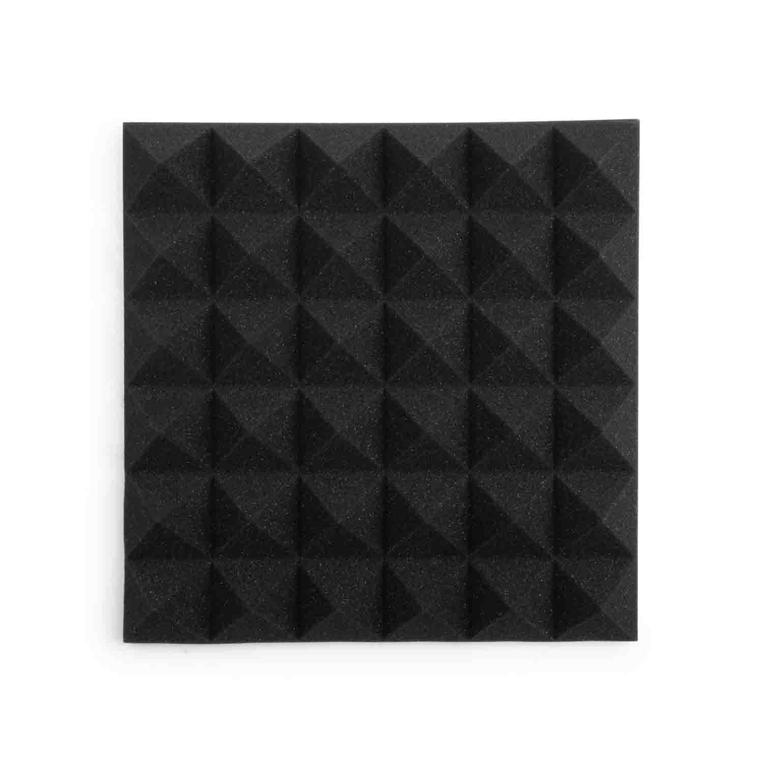 Gator Frameworks GFW-ACPNL1212PCHA-2PK Charcoal 12x12" Acoustic Pyramid Panel - 2 Pack - Hollywood DJ