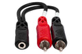 Hosa YMR-197 Stereo Breakout Cable, 3.5 mm TRSF to Dual RCA - Hollywood DJ