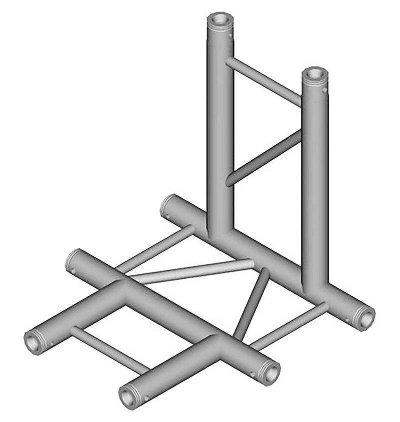Global Truss IB-4069-H, Horizontal Four Way T-Junction for F32 I-Beam Truss System - 1.64 ft - Hollywood DJ