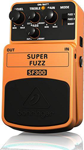 Behringer Super Fuzz SF300, 3-Mode Fuzz Distortion Effects Pedal - Hollywood DJ