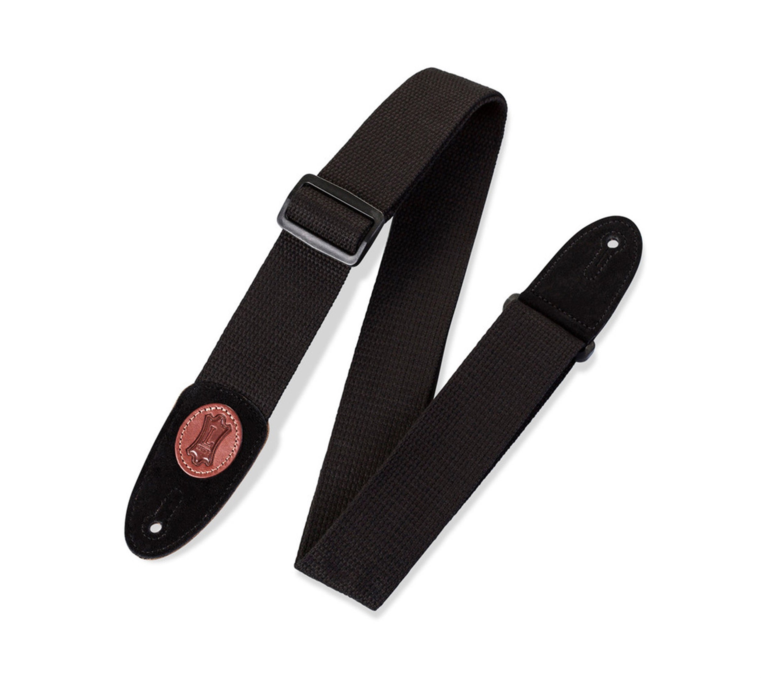 Levy's Leathers MSSC8-XL-BLK, 2-Inch Wide Black Cotton Guitar Strap - Hollywood DJ