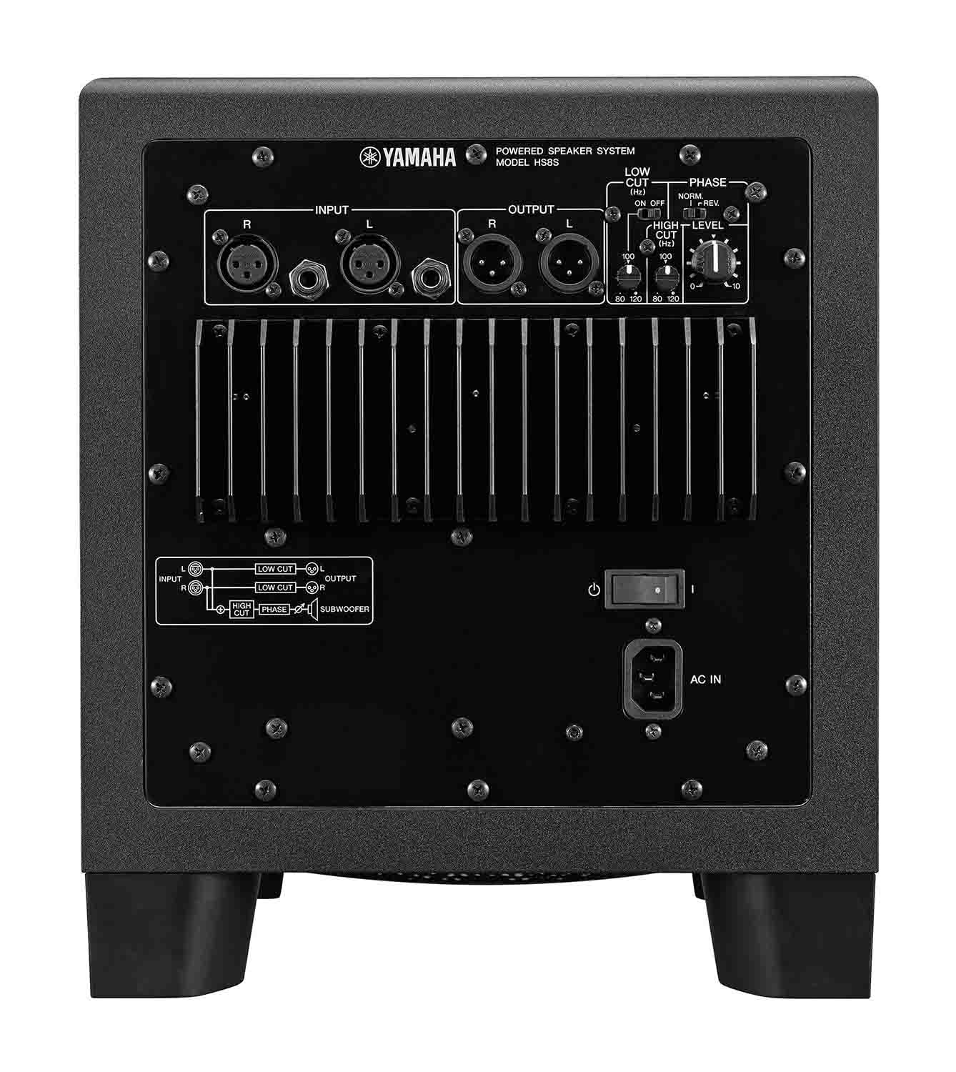 Yamaha HS8S 8" Powered Subwoofer - Black - Hollywood DJ
