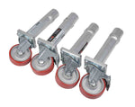 ProX XSQ-16W StageQ Locking Staging 16 Inch Height Stage Legs with 5 Inch Rubber Steel Casters - Set of 4 - Hollywood DJ