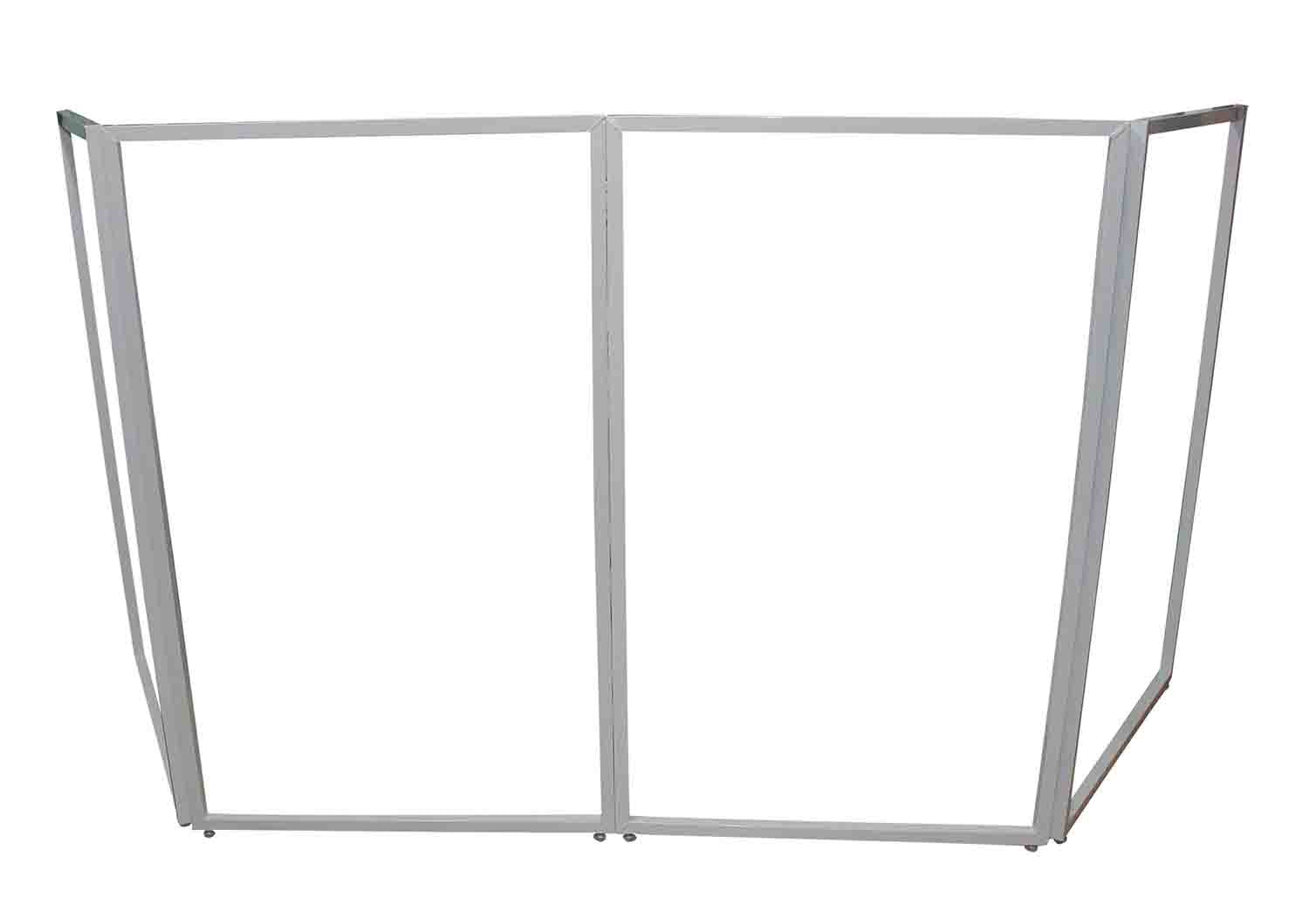 ProX XF-4X3048W MK2 Four Panel Collapse and Go DJ Facade With White Frame and Carry Bag - Black and White Scrims - Hollywood DJ