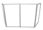 ProX XF-4X3048W MK2 Four Panel Collapse and Go DJ Facade With White Frame and Carry Bag - Black and White Scrims - Hollywood DJ