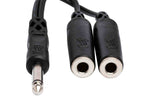 Hosa YPP-111 Y Cable 1/4" Male to Two 1/4" Female - Hollywood DJ
