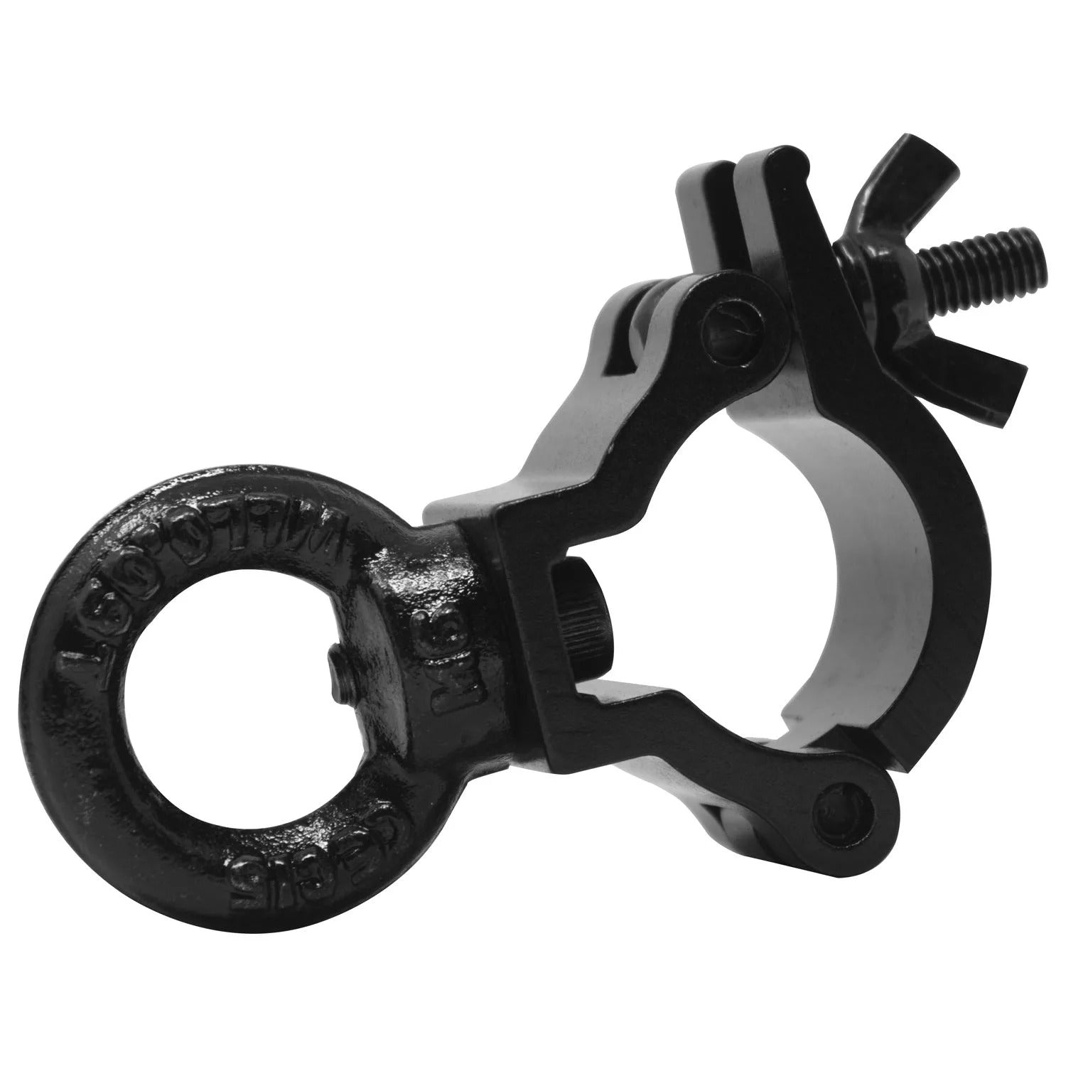 The Odyssey LACE25SB, Aluminum Small Mini Clamp with Eye Bolt Black Finish Odyssey