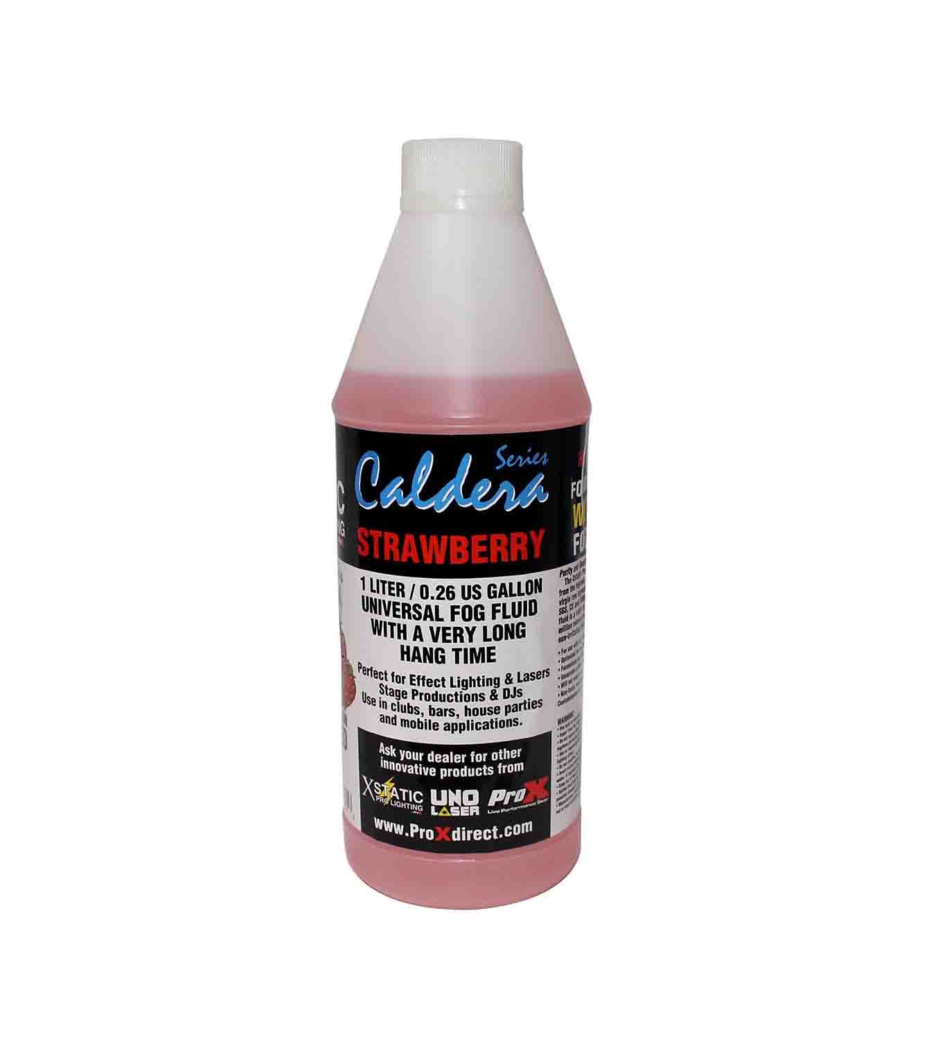 ProX FJ-Q-S, Strawberry Scented Water Based Fog Juice Caldera Series - 1 Liter - Hollywood DJ