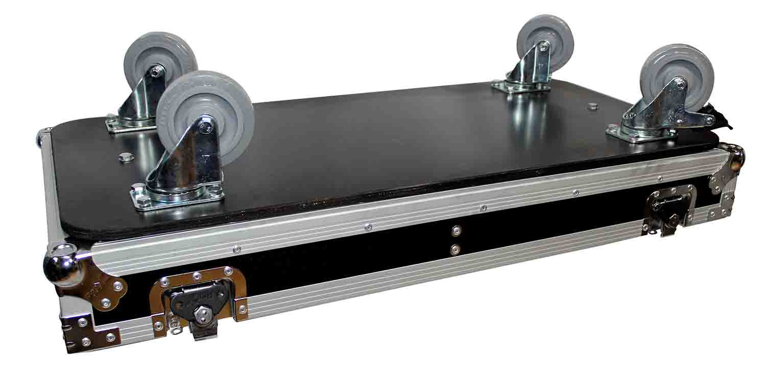 ProX X-RCF-TT25-AX2W Flight Case for Two RCF-TT25-A II High Definition Two-Way Speakers with 4 Inch Wheels - Hollywood DJ