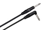 Hosa HGTR-010R, Straight to Right Angle Pro Guitar Cable - 10 Feet - Hollywood DJ