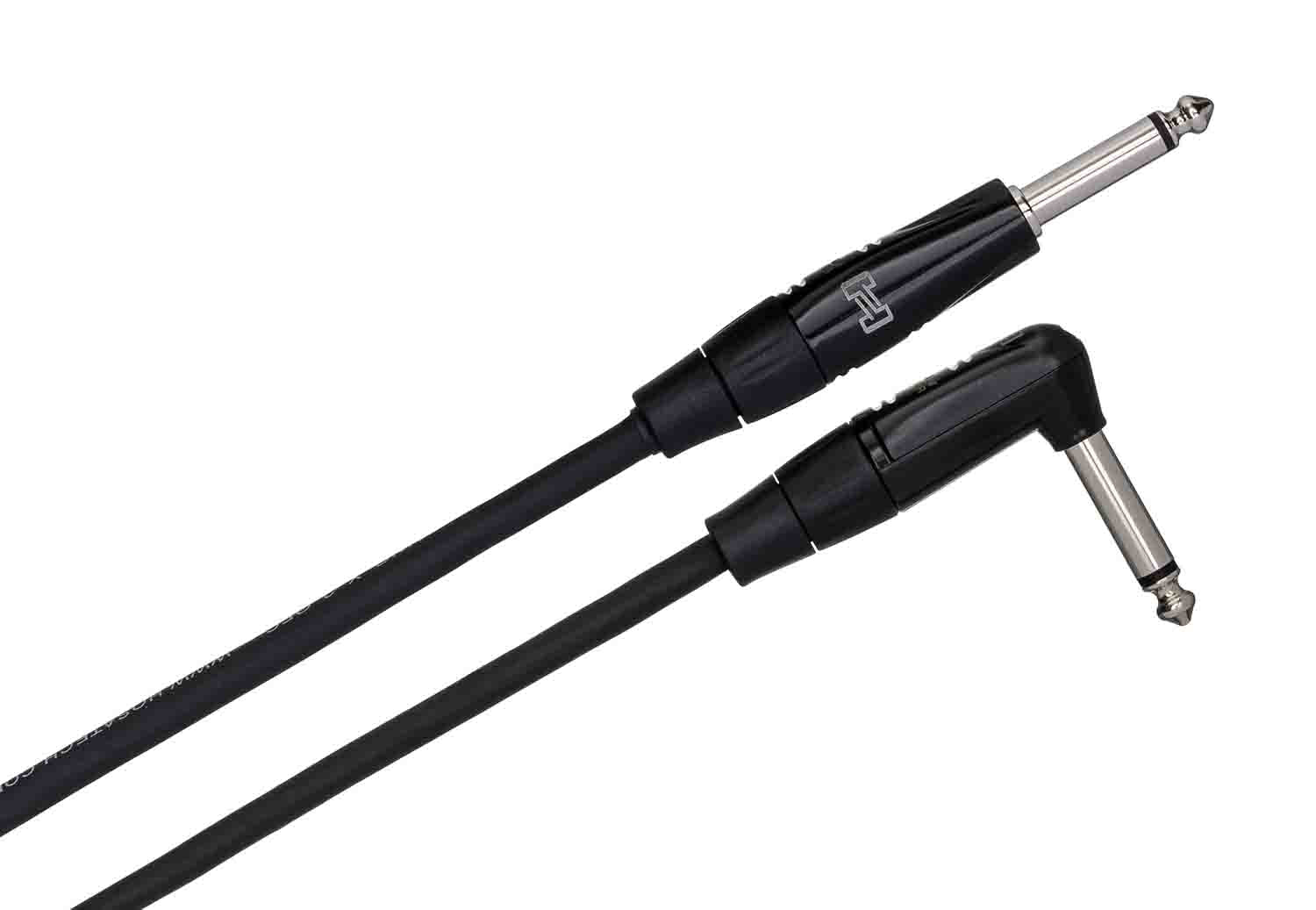 Hosa HGTR-010R, Straight to Right Angle Pro Guitar Cable - 10 Feet - Hollywood DJ