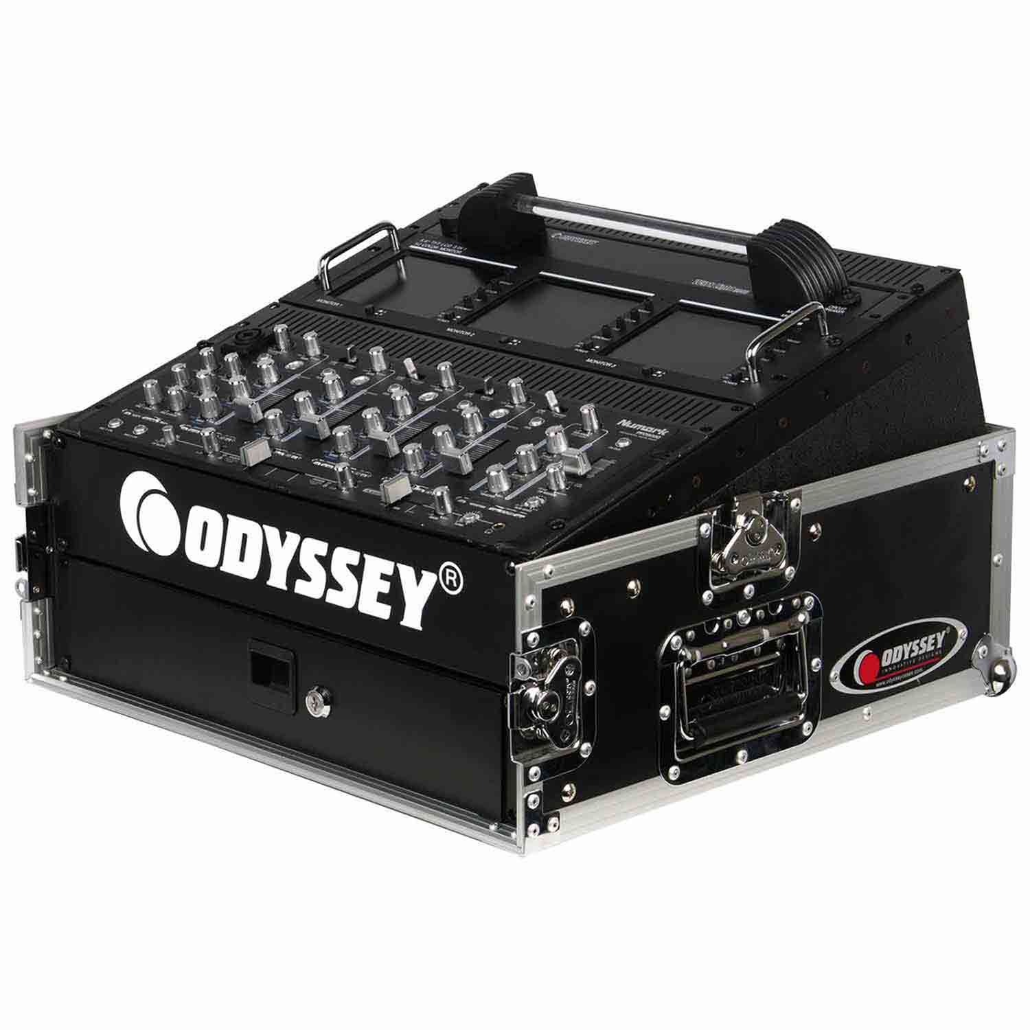 B-Stock: Odyssey FR1002,10U Top Slanted 2U Bottom Vertical Combo Rack - Hollywood DJ