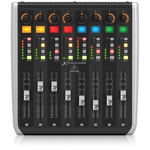 Behringer X-TOUCH-EXTENDER, 8-Touch Sensitive Motor Faders, LCD Scribble Strips, USB Hub and Ethernet/USB - Hollywood DJ