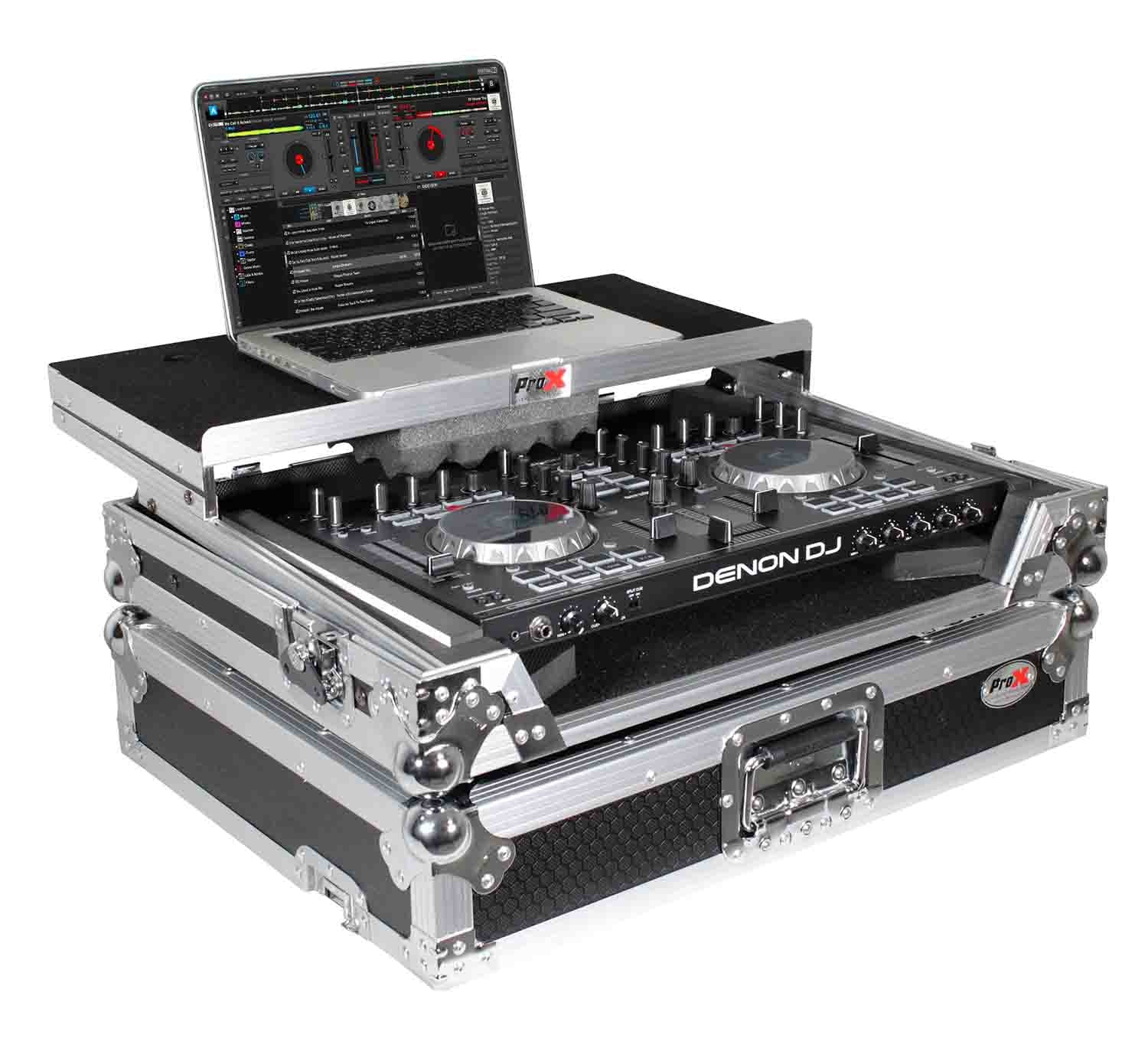 B-Stock: ProX XS-UXXLTMK2 Universal DJ Flight Case for Medium to Large Size DJ Controllers with Sliding Laptop Shelf - Hollywood DJ