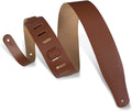 Levy's Leathers M26-WAL, 2 1/2" Leather Guitar Strap Adjustable from 38" to 51" - Walnut - Hollywood DJ