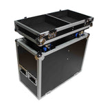 ProX X-RCF-ST15SMA Flight Case for Two RCF ST 15-SMA Stage Monitors with 4 Inch Casters - Hollywood DJ