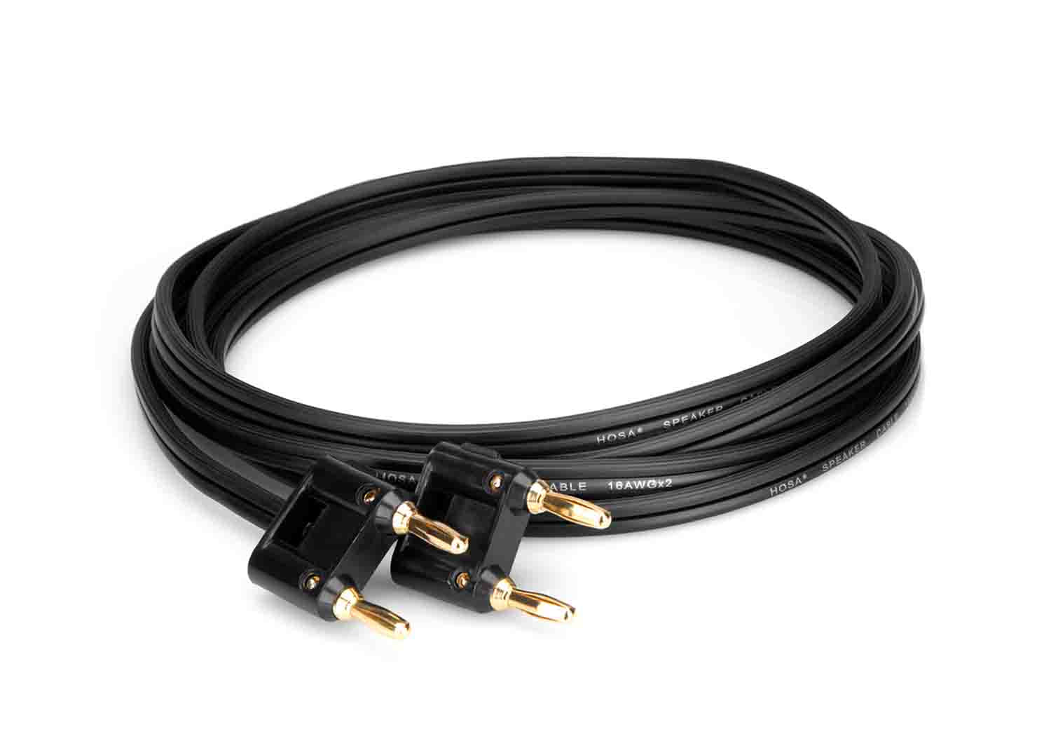 Hosa SKZ-630BB, Dual Banana Male to Dual Banana Male Speaker Cable (30 ft, Black) - Hollywood DJ