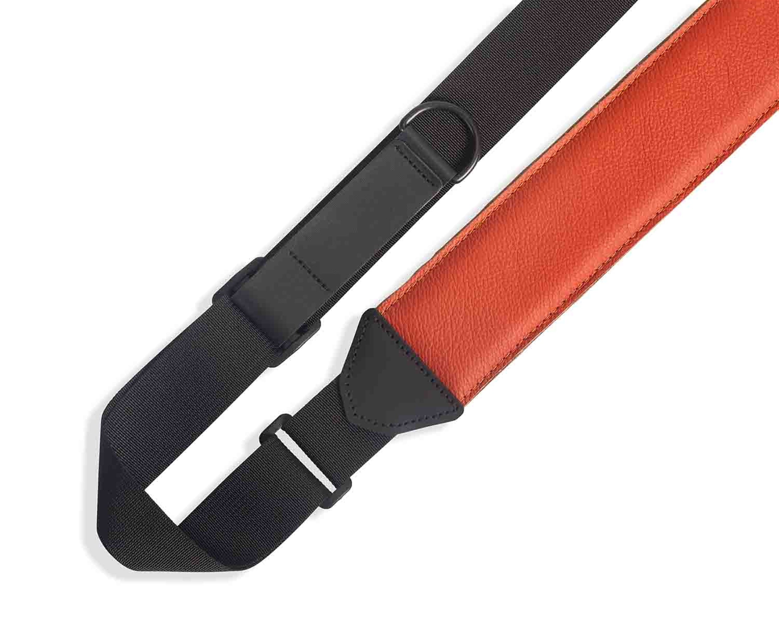 Levy's Leathers MRHGS-ORG 2.4-inch Right Height Garment Leather Guitar Strap - Orange - Hollywood DJ