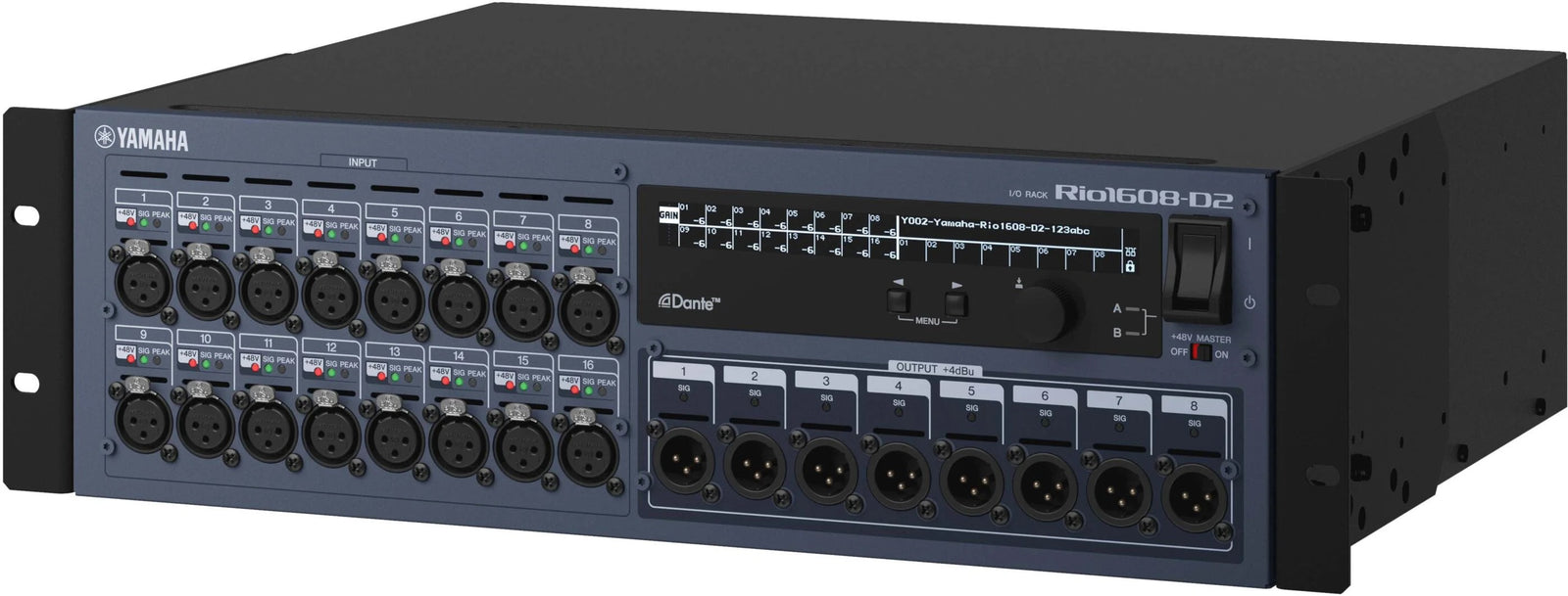 Yamaha RIO1608-D2, 16-Channel Digital Network Remote with Dante Yamaha