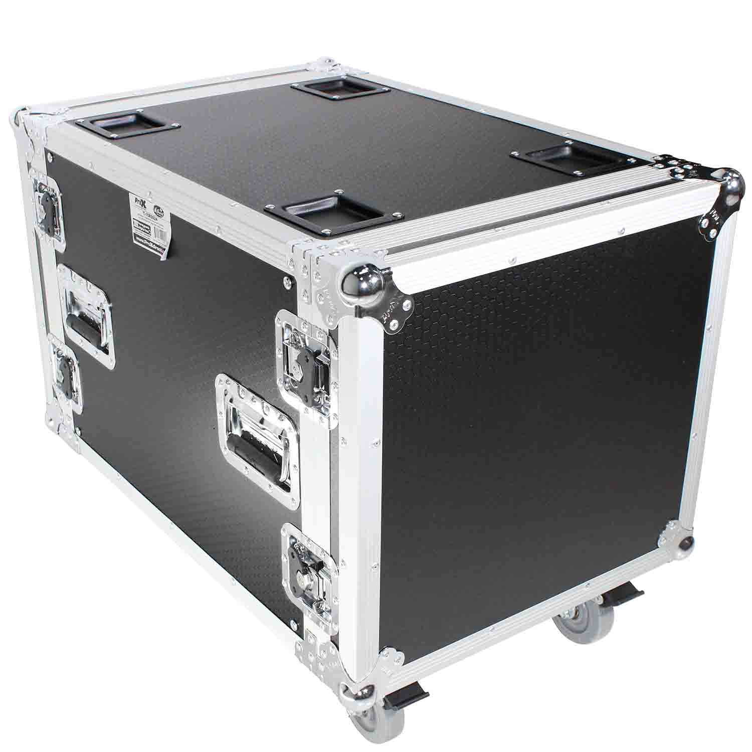 ProX T-10RSS24 10U Space Rack Mount Flight Case 24 Inch Depth with Casters - Hollywood DJ