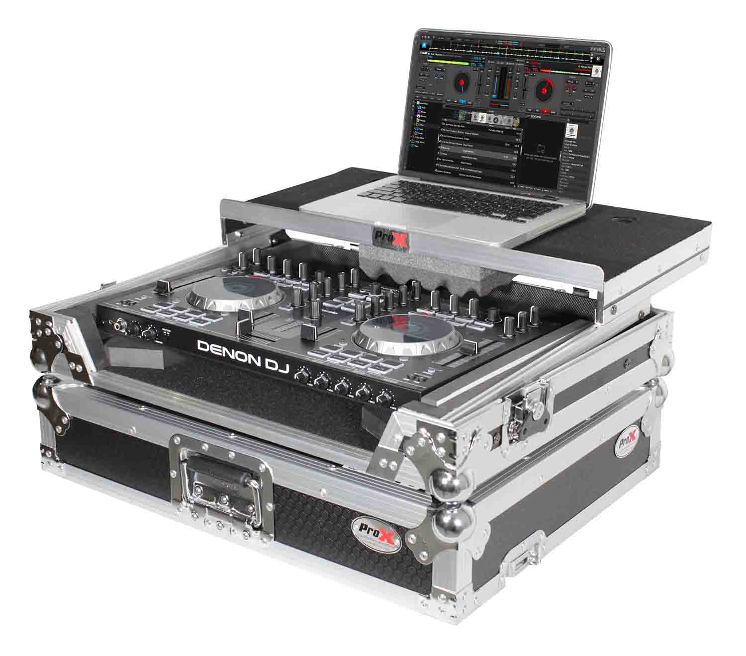 B-Stock: ProX XS-UXXLTMK2 Universal DJ Flight Case for Medium to Large Size DJ Controllers with Sliding Laptop Shelf - Hollywood DJ