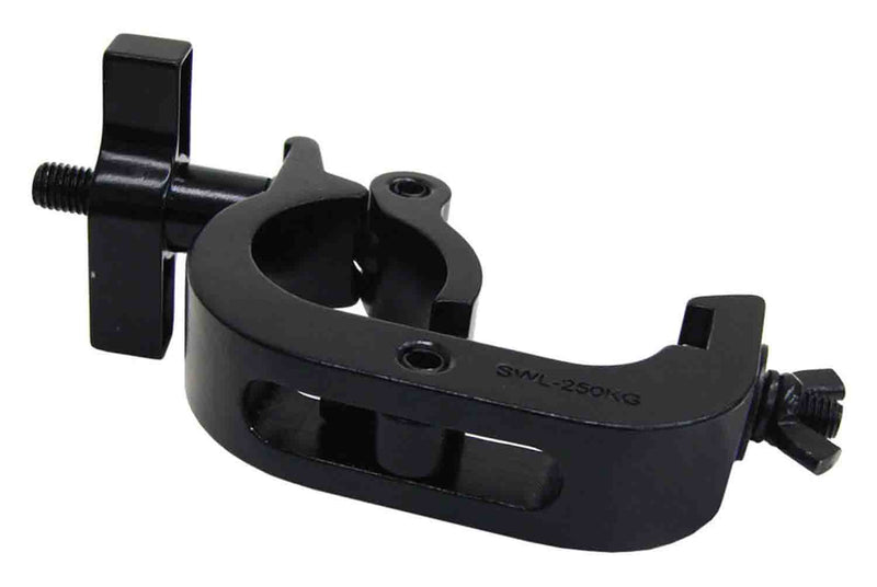 Global Truss TRIGGER CLAMP BLK Heavy Duty Hook Style - Black - Hollywood DJ