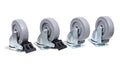 ProX X-CASTER4GR95X65, Gray Replacement 4 inch Industrial Grade Caster Wheels - Set of (4) by ProX Cases