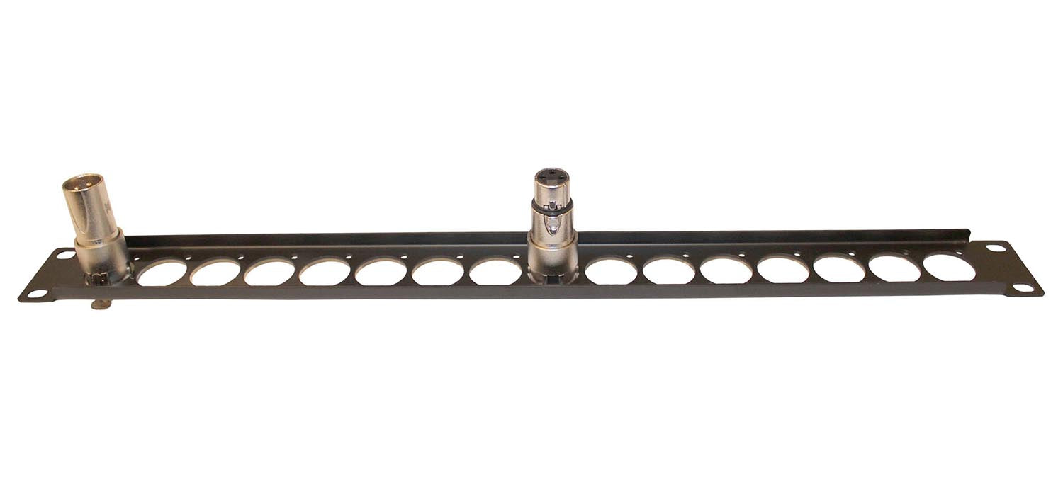 ProX T-1U16XLR 1U Rack Panel Punched for 16 XLR, speakON or powerCON Connectors - Hollywood DJ