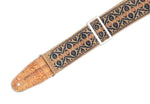 Levy's Leathers MH8P-007, 2 Inch Hemp Vegan Guitar Strap with Berry and Taupe Motif - Hollywood DJ