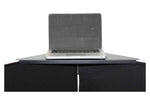 ProX XF-CSB X2, Set of 2 Aluminum Corner Shelves for DJ Facade - Black - Hollywood DJ