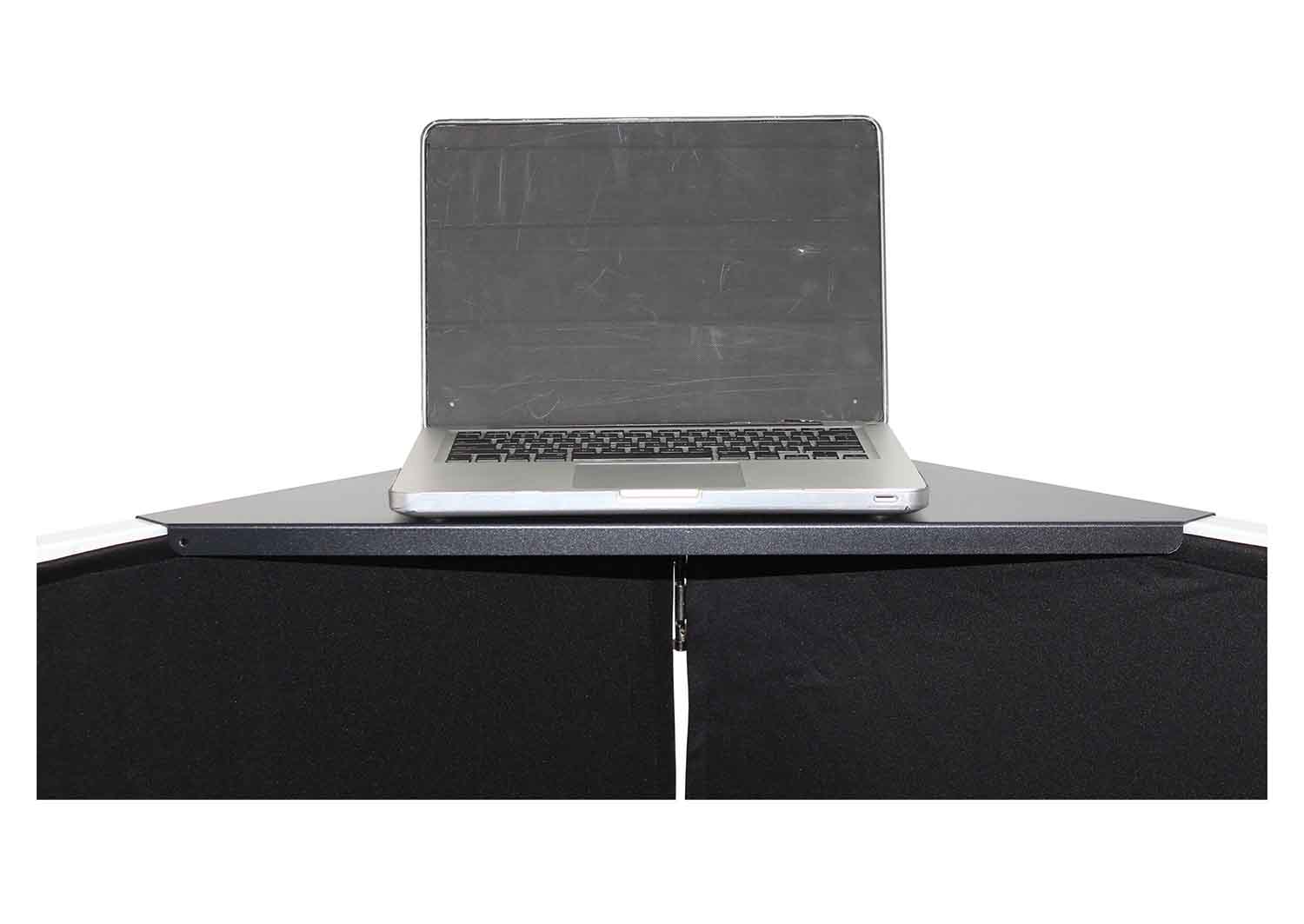 ProX XF-CSB X2, Set of 2 Aluminum Corner Shelves for DJ Facade - Black - Hollywood DJ