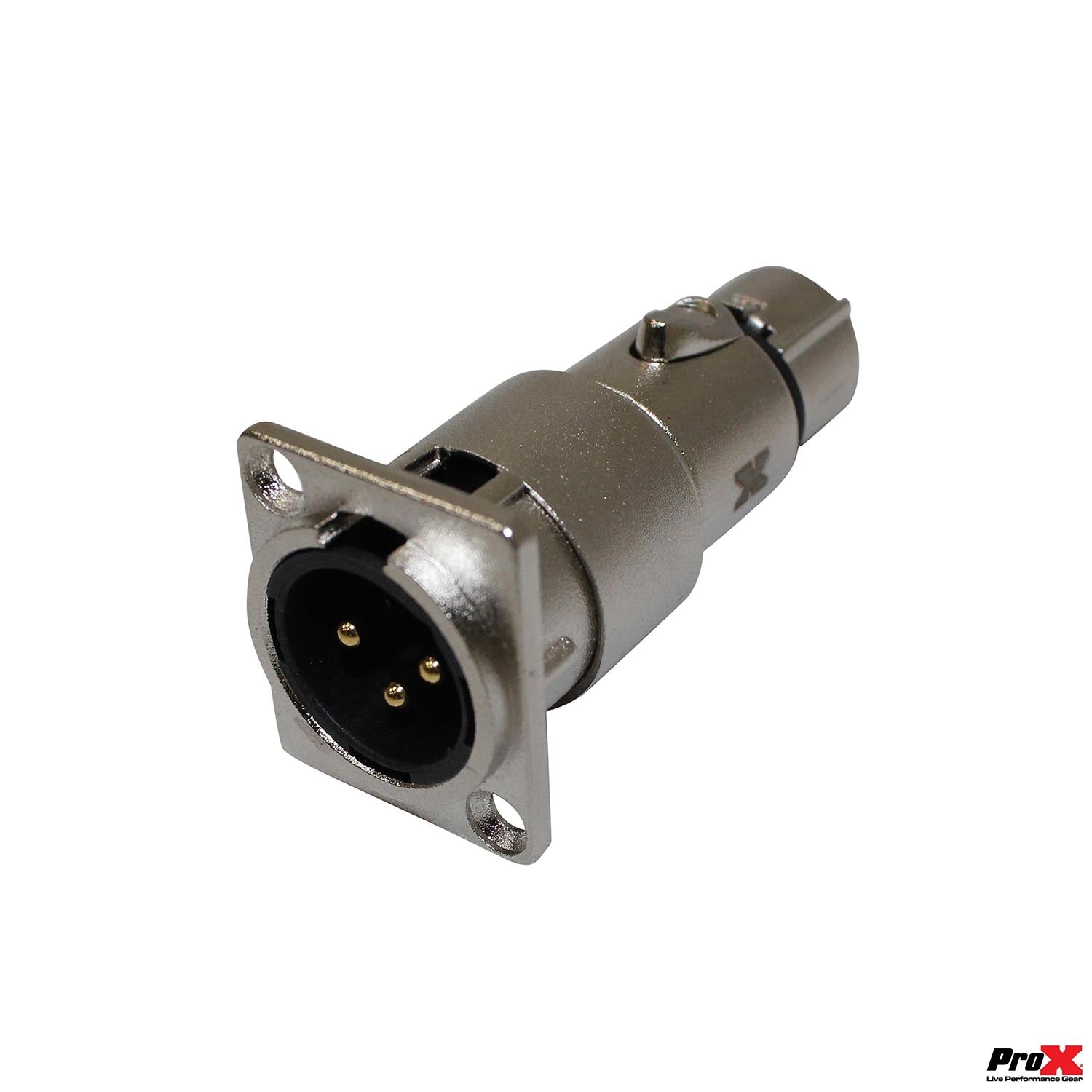 ProX XC-3MDF XLR Male to Female Adapter for Panel Mount - Hollywood DJ