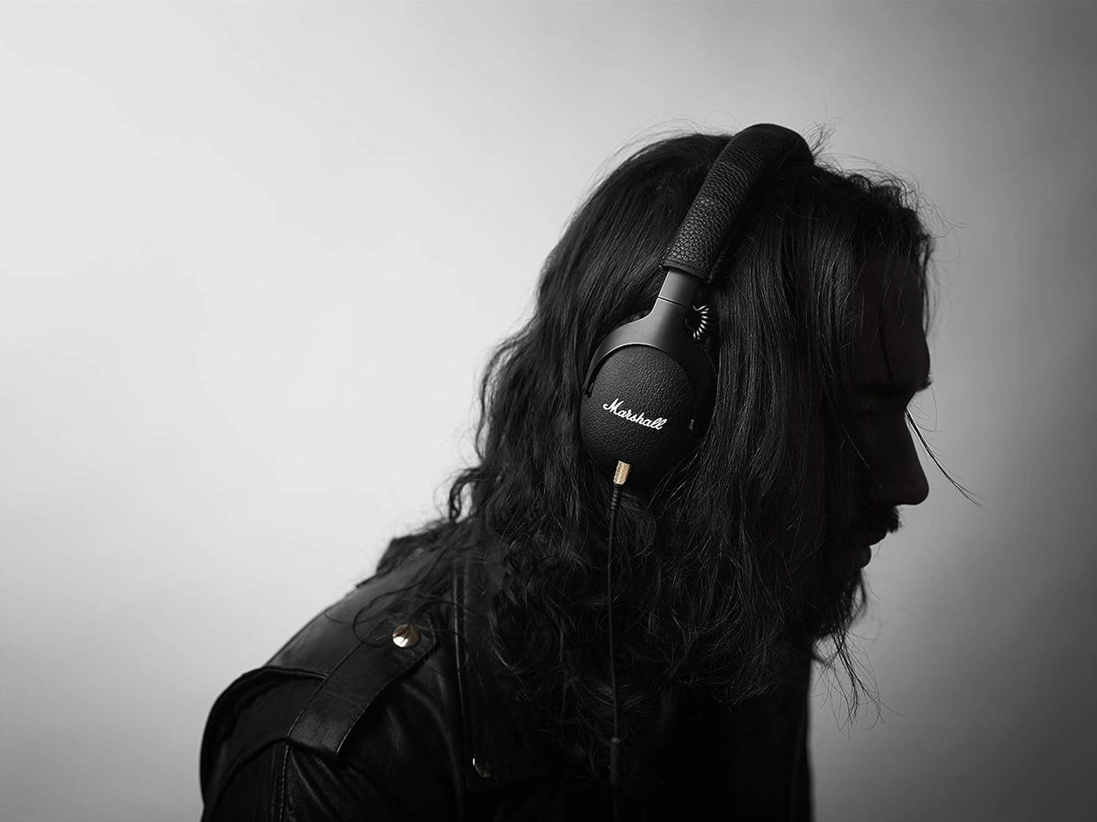 Marshall Headphones M-ACCS-00152 Over the Ear Corded Monitor Headphones - Black - Hollywood DJ
