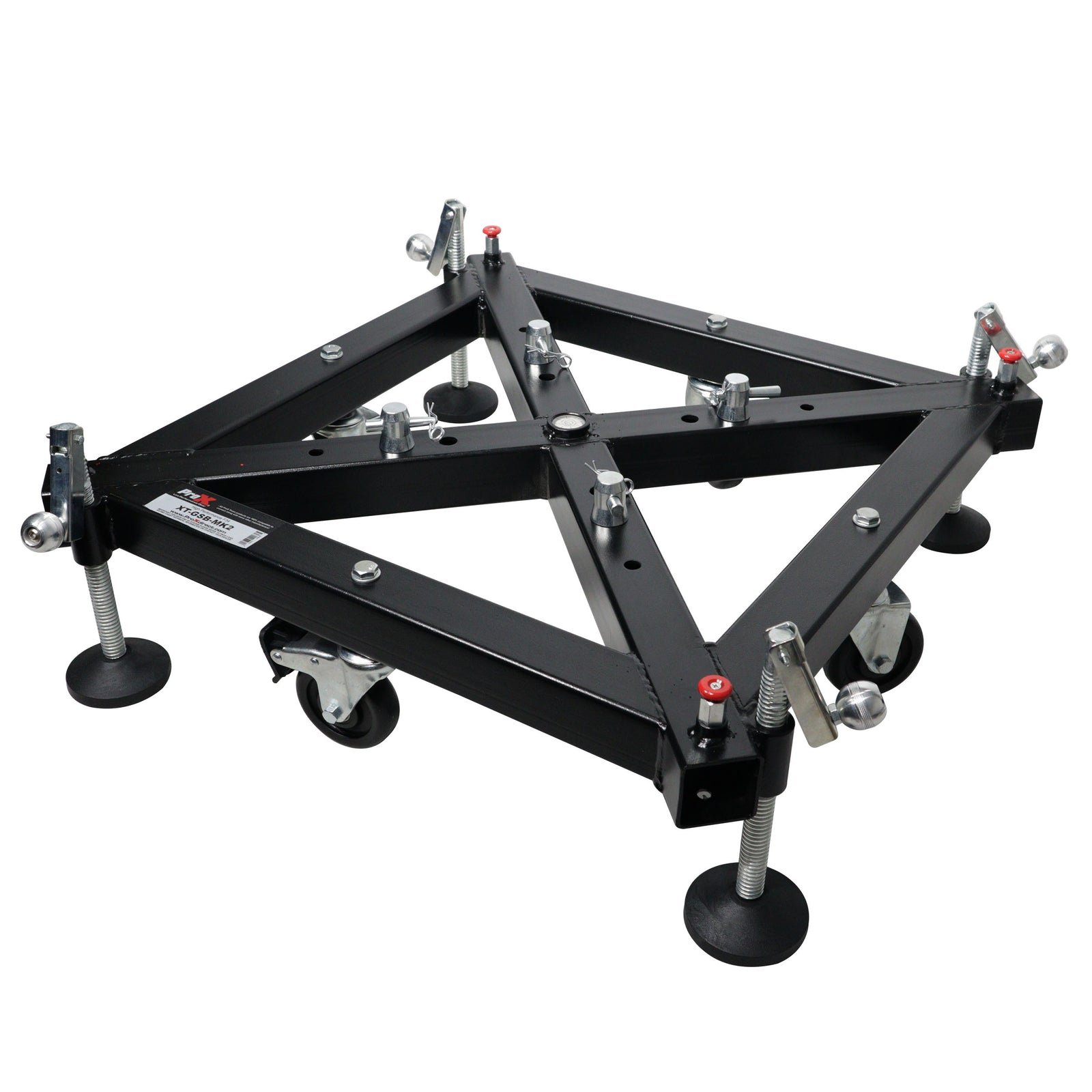 ProX XT-GSBOUTSX4PKG, Ground Support and Leg Stabilizer Package Includes Rolling Base 4x Outrigger Leg Braces ProX Cases